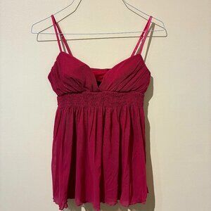 Rampage Pink Sleeveless Baby Doll Top - Women's XS